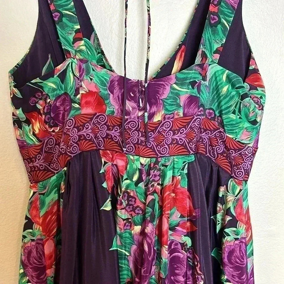 Anthropologie PLENTY Tracy Reese Silk Sundress Party Floral Sleeveless Size 4 - Picture 11 of 14